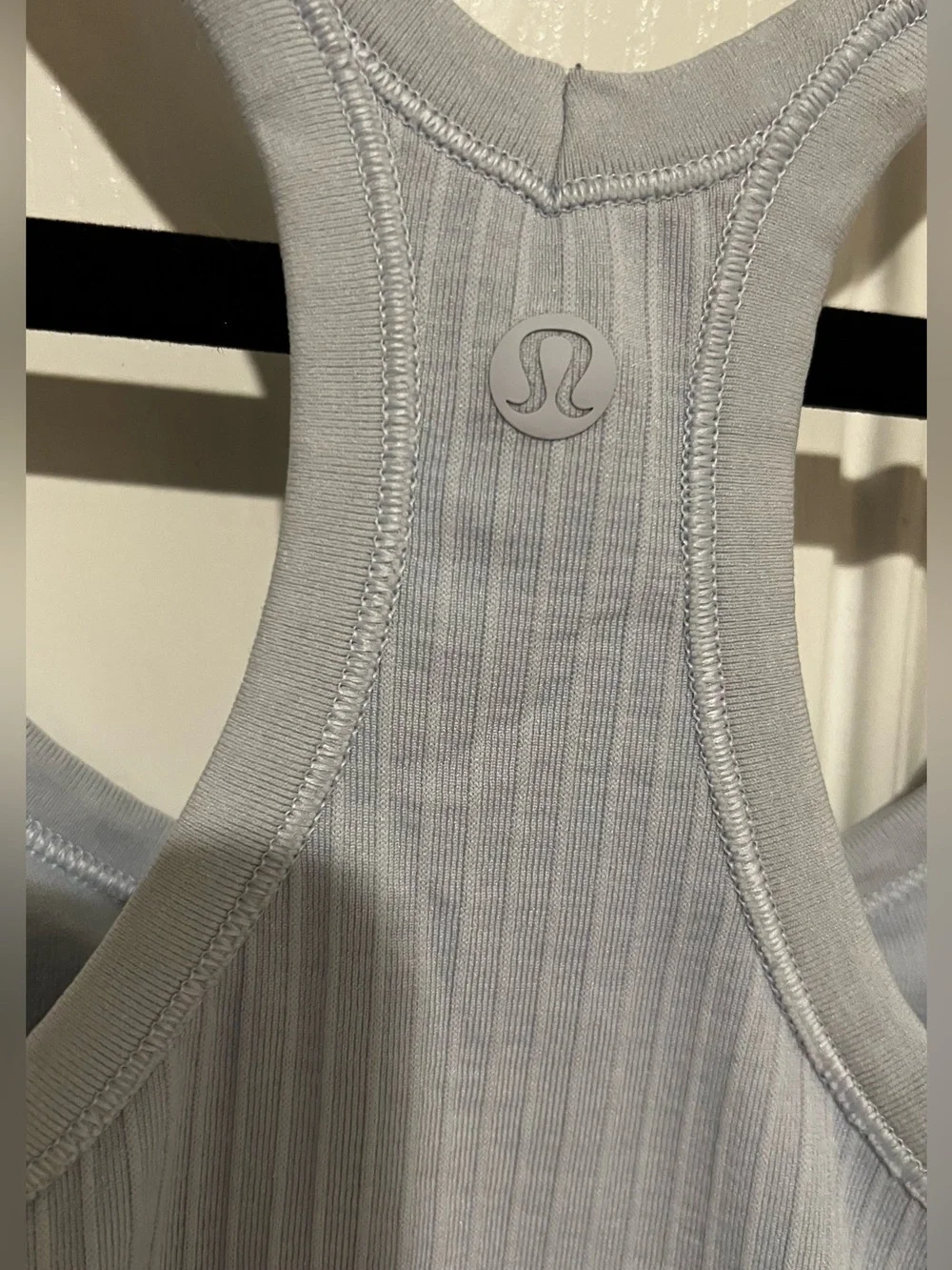 LULULEMON Ebb to Street Ribbed Tank Top - Size 6 Racerback Style Light Blue